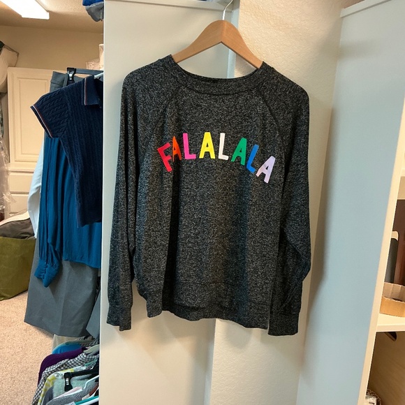 Two new size M 170/96A Falalala black fuzzy long sleeve pajamas tops from PINK - Picture 1 of 2